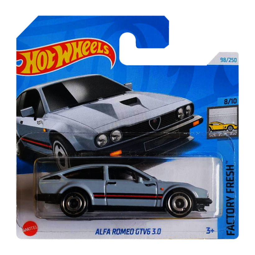 Машинка Базова Hot Wheels Alfa Romeo GTV6 3.0 Factory Fresh 1:64 HTC53 Grey - Retromagaz