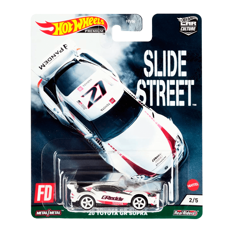 Машинка Premium Hot Wheels '20 Toyota GR Supra Slide Street 1:64 GRJ79 White - Retromagaz
