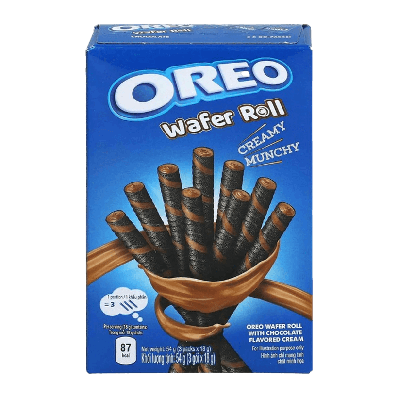 Трубочки Oreo Wafer Roll Chocolate 54g - Retromagaz