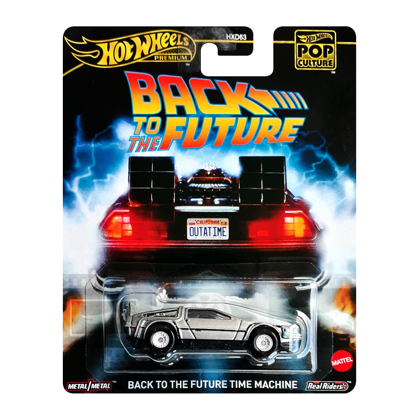 Машинка Premium Hot Wheels Back to the Future Time Machine Pop Culture 1:64 JBL65 Silver - Retromagaz