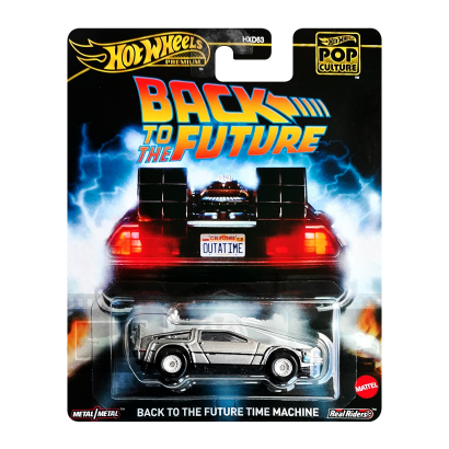 Машинка Premium Hot Wheels Back to the Future Time Machine Pop Culture 1:64 JBL65 Silver - Retromagaz