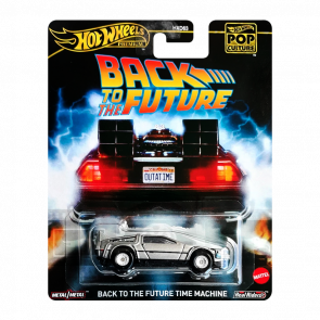 Машинка Premium Hot Wheels Back to the Future Time Machine Pop Culture 1:64 JBL65 Silver
