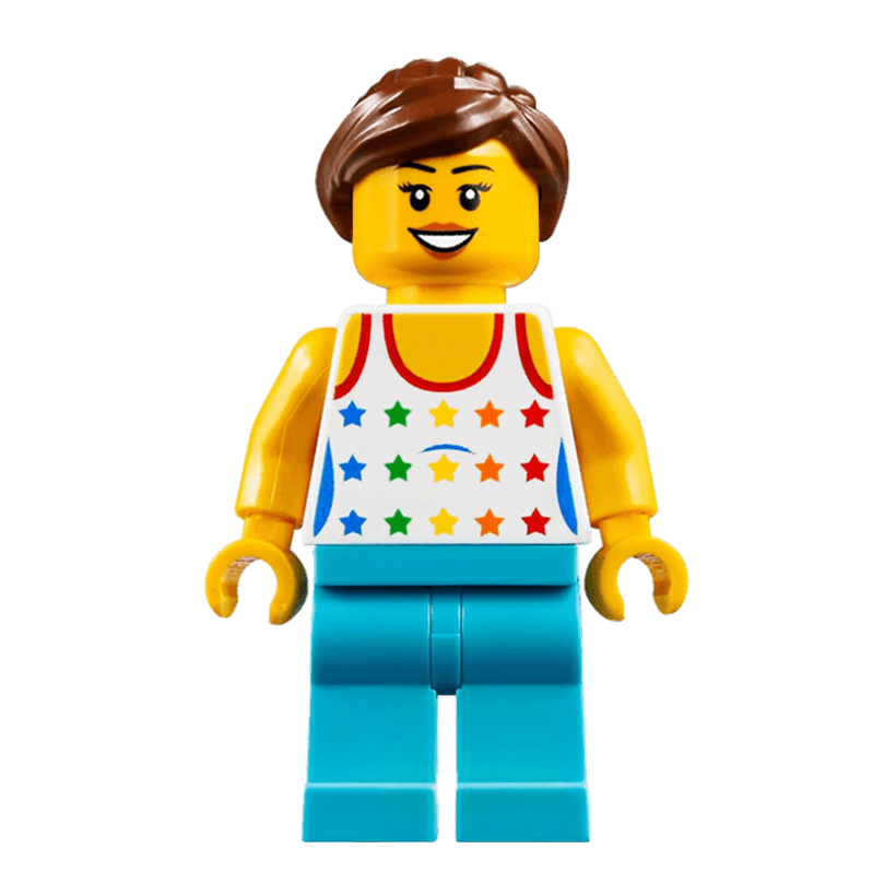 Фигурка Lego People 973pb0567 Shirt with Female Rainbow Stars Pattern City cty0819 1 Б/У - Retromagaz