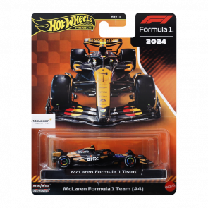 Машинка Premium Hot Wheels McLaren Formula 1 Team (#4) Formula One Collection 1:64 JBM11 Orange Машинка Premium Hot Wheels McLaren Formula 1 Team (#4) Formula One Collection 1:64 JBM11 Orange - Retromagaz