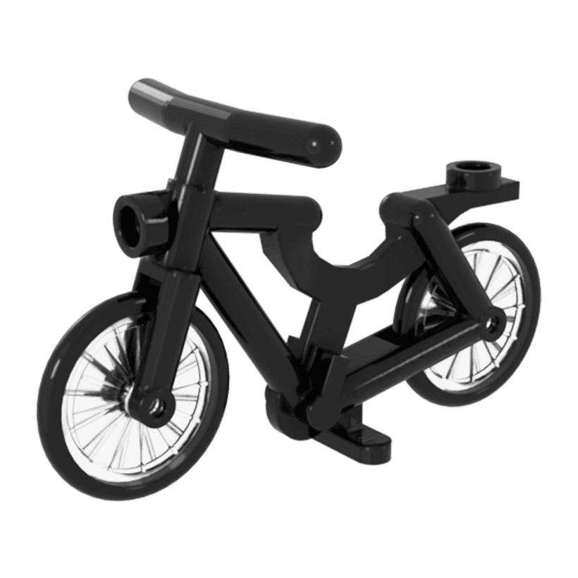 Транспорт Lego Велосипед Bicycle with Trans-Clear Wheels with Molded Black Hard Rubber Tires 4719c02 4719 92851pb01 Black Б/У - Retromagaz