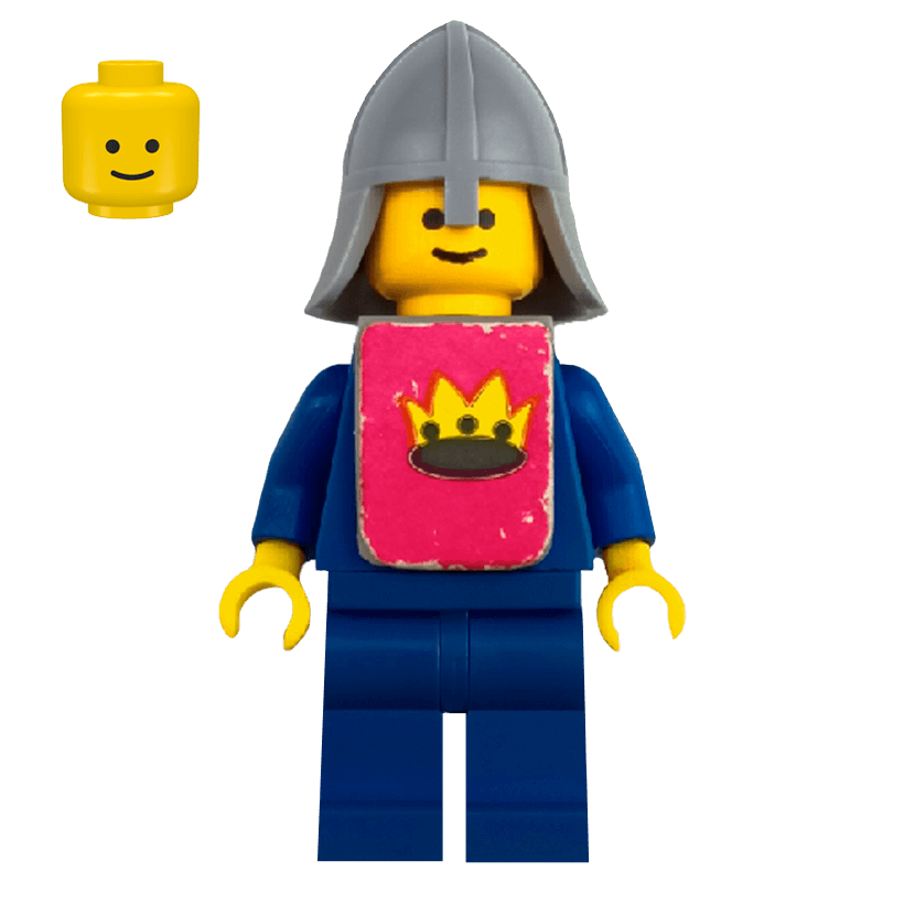 Фигурка Lego Classic Knight Blue Vest Stickers Castle cas082s Б/У - Retromagaz