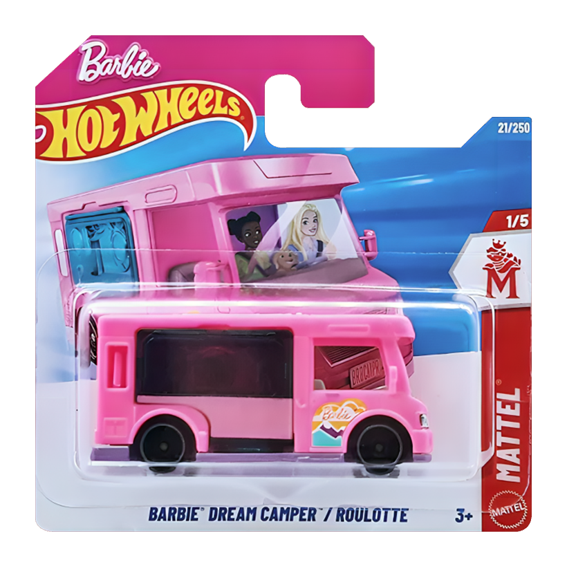 Машинка Базова Hot Wheels Barbie Dream Camper Screen Time 1:64 JJH96 Pink - Retromagaz