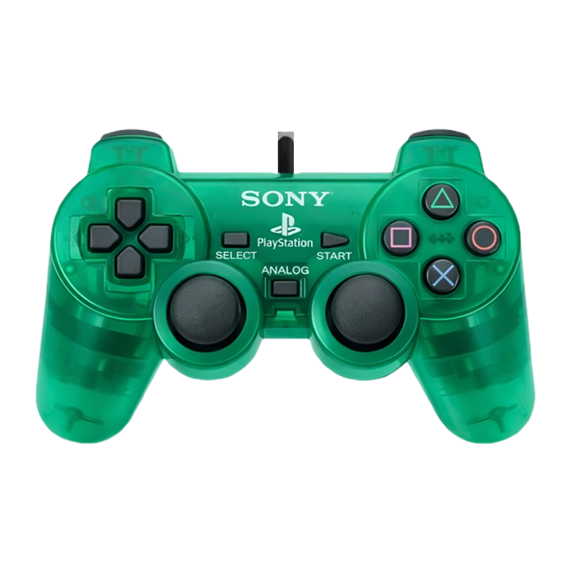 Геймпад Дротовий Sony PlayStation 2 SCPH-10010 DualShock 2 Emerald Crystal Green 2.5m Б/У - Retromagaz