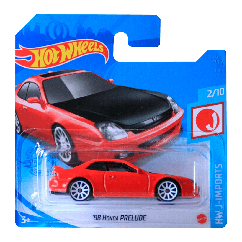 Машинка Базовая Hot Wheels '98 Honda Prelude J-Imports 1:64 GTC08 Red - Retromagaz