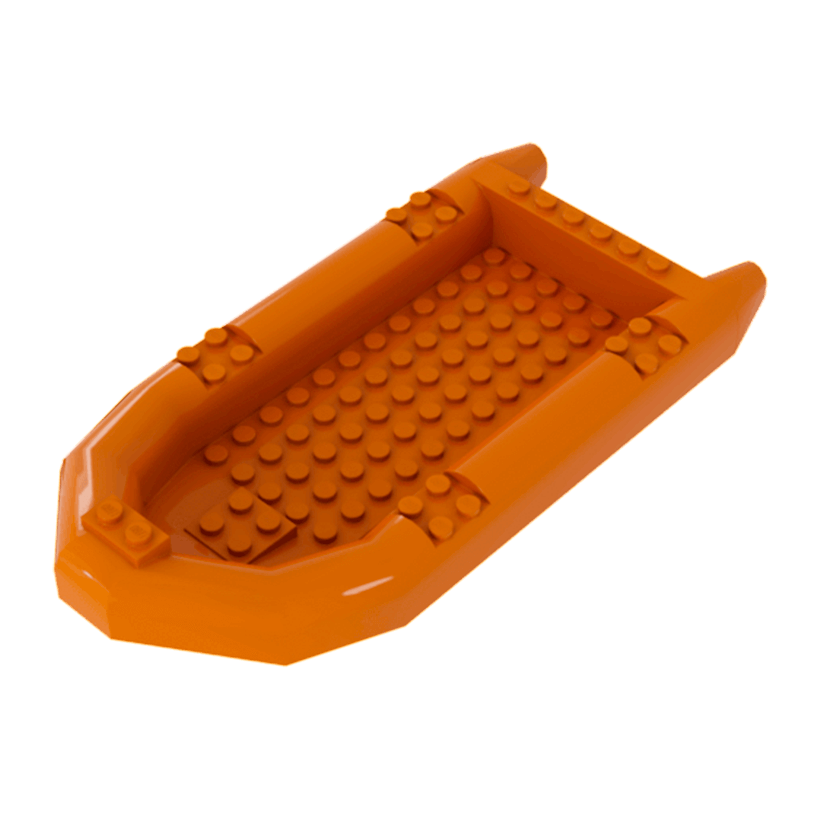 Для Судна Lego Основа Rubber Raft Large 62812 4525864 6179801 Orange Б/У - Retromagaz