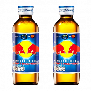 Набор Напиток Энергетический 2шт Red Bull Тайский Krating Daeng Стеклянная Бутылка 150ml