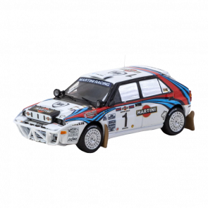 Машинка Premium Tarmac Works Lancia Delta HF Integrale Safari Rally 1992 #1 1:64 T64-049-92SAF01 White - Retromagaz