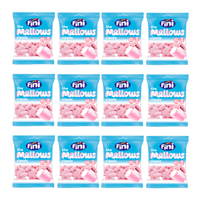 Набор Маршмелоу 12шт Fini The Mellows Classic Розовые 80g - Retromagaz