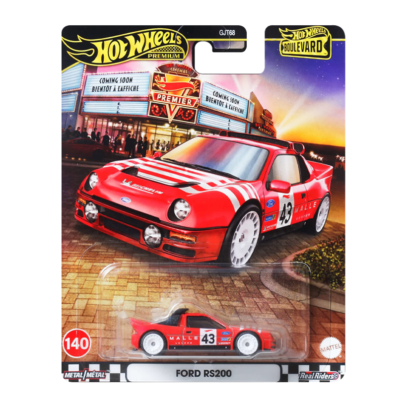 Машинка Premium Hot Wheels Ford RS200 Boulevard 1:64 JBL29 Red - Retromagaz
