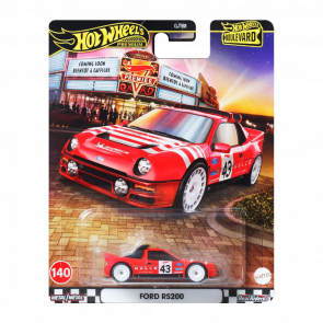 Машинка Premium Hot Wheels Ford RS200 Boulevard 1:64 JBL29 Red - Retromagaz