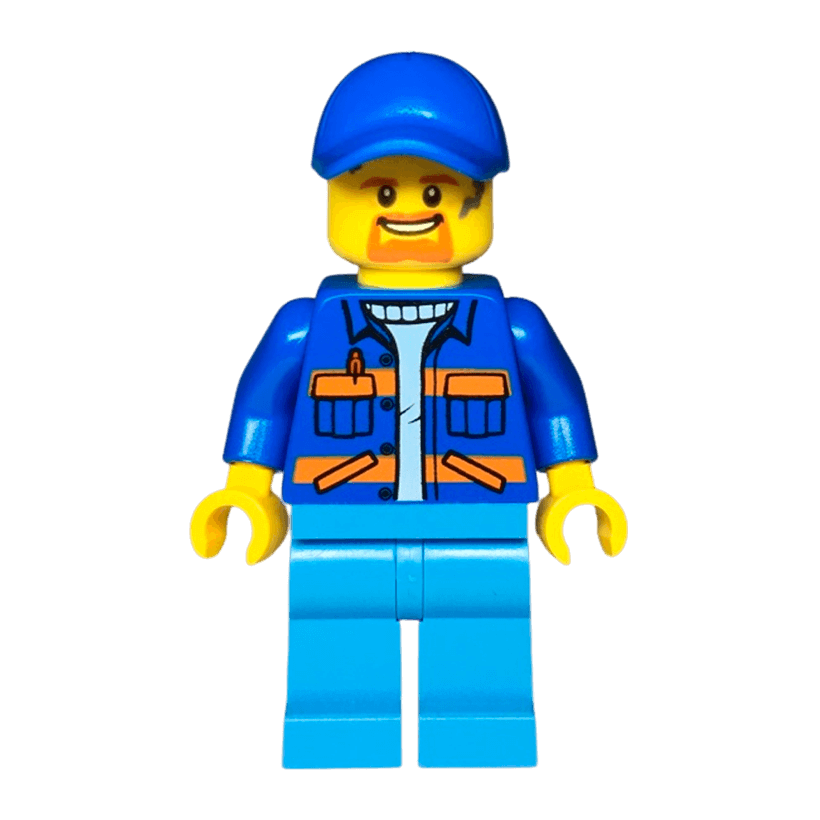 Фігурка Lego Construction 973pb3100 Worker Blue Cap City cty0956 Б/У - Retromagaz