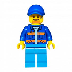 Фигурка Lego City Construction 973pb3100 Worker Blue Cap cty0956 1шт Б/У Хороший - Retromagaz