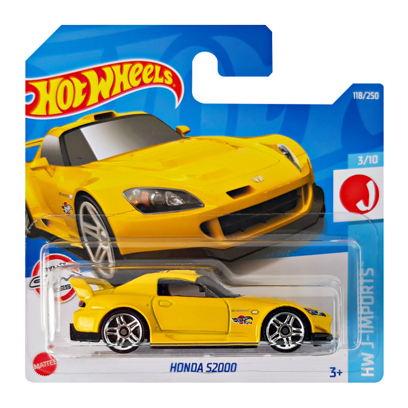 Машинка Базова Hot Wheels Honda S2000 J-Imports 1:64 HCV85 Yellow - Retromagaz