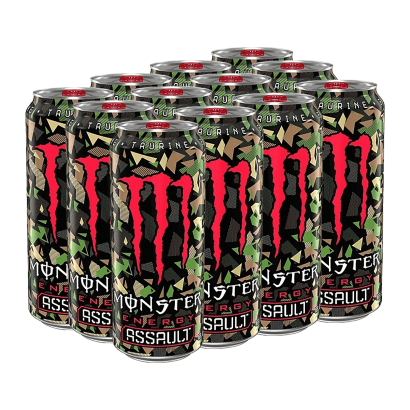 Набір Напій Енергетичний 12шт Monster Energy Assault 500ml - Retromagaz