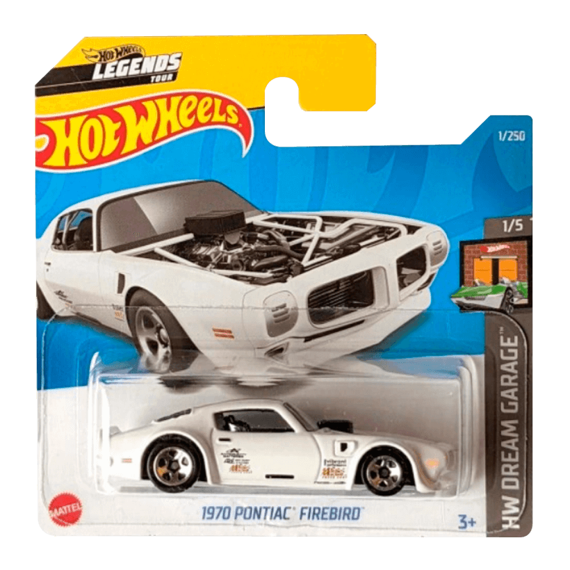 Машинка Базова Hot Wheels 1970 Pontiac Firebird Dream Garage 1:64 HCT05 White - Retromagaz