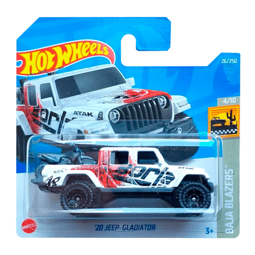 Машинка Базова Hot Wheels '20 Jeep Gladiator Baja Blazers 1:64 HCW66 White - Retromagaz