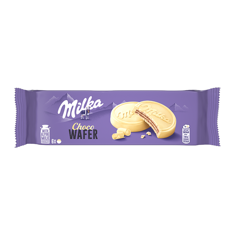 Вафли Milka Choco Wafer White (6 Вафель) 180g - Retromagaz