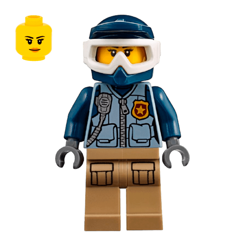 Фігурка Lego Police 973pb3010 Mountain Officer Female City cty0854 Б/У - Retromagaz