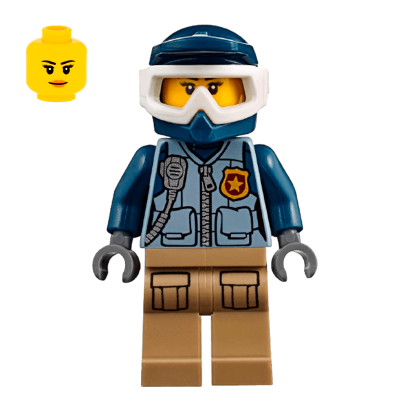 Фигурка Lego 973pb3010 Mountain Officer Female City Police cty0854 Б/У - Retromagaz