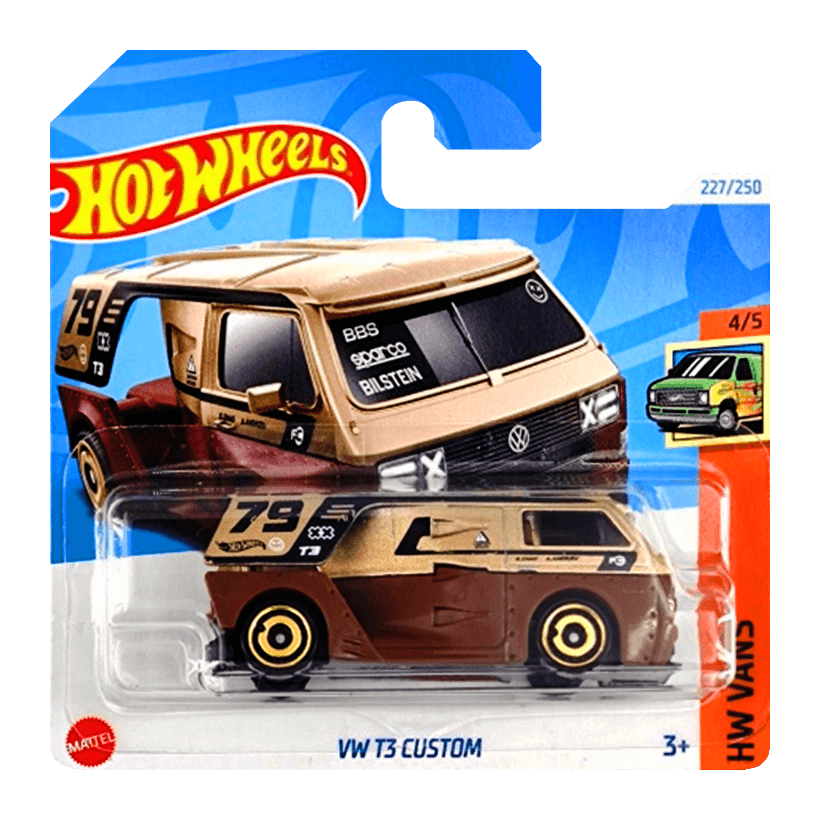 Машинка Базовая Hot Wheels VW T3 Custom Vans 1:64 HRY57 Gold - Retromagaz