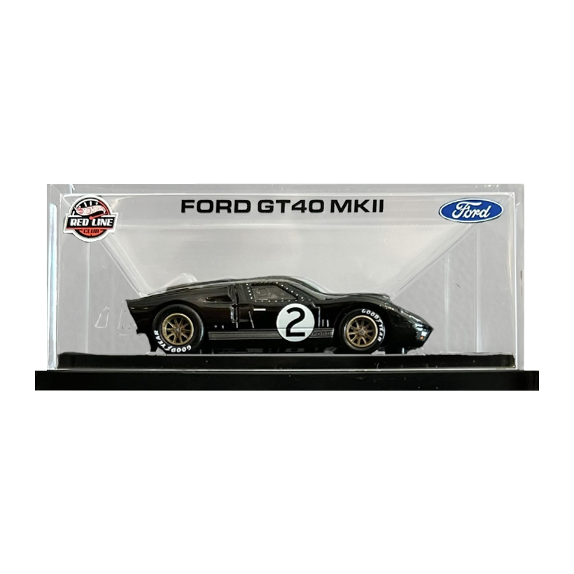 Машинка Premium Hot Wheels Ford GT40 Mk II Red Line Club RLC 1:64 JCP28 Black - Retromagaz