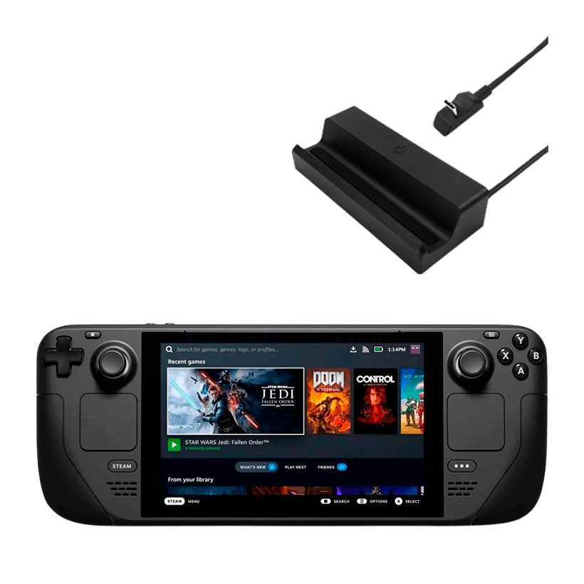 Набор Консоль Valve Steam Deck OLED 1TB Black Новый  + Док-Станция Dock - Retromagaz