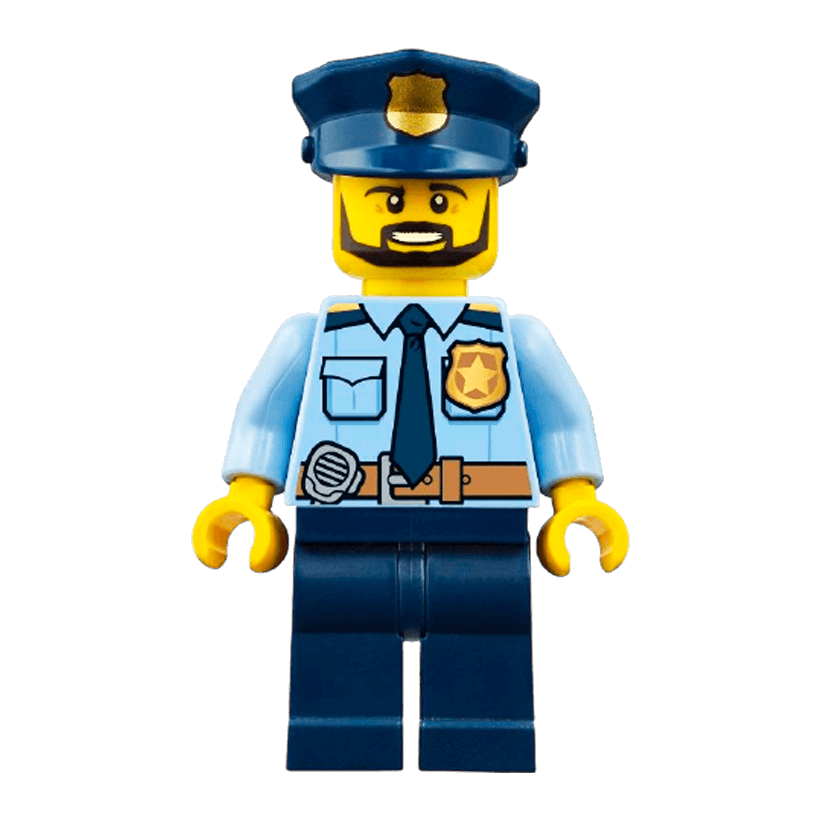 Фігурка Lego Police 973pb2600 Shirt with Dark Blue Tie City cty0708 Б/У - Retromagaz