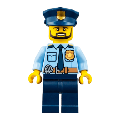 Фігурка Lego Police 973pb2600 Shirt with Dark Blue Tie City cty0708 Б/У - Retromagaz