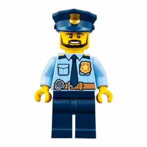 Фигурка Lego 973pb2600 Shirt with Dark Blue Tie City Police cty0708 Б/У