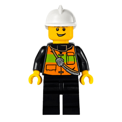 Фигурка Lego 973pb1303 Reflective Stripe Vest with Pockets City Fire cty0741 Б/У - Retromagaz