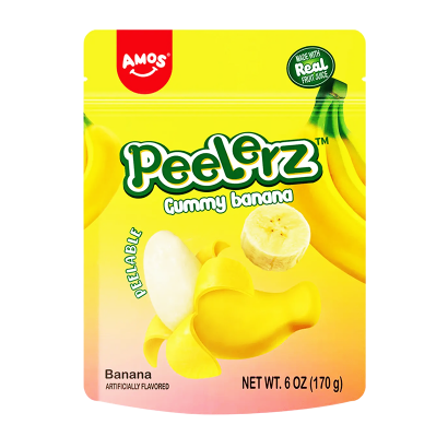 Цукерки Жувальні Amos Peelerz Banana 170g - Retromagaz