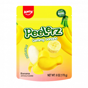 Цукерки Жувальні Amos Peelerz Banana 170g - Retromagaz