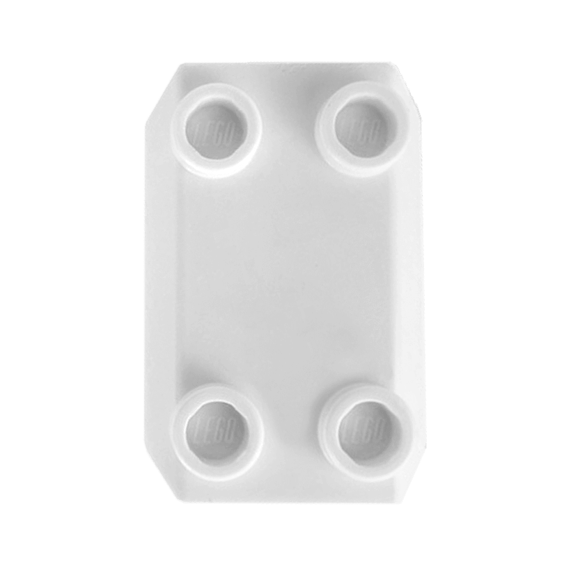 Оружие Lego Щит Plate Modified 2 x 3 Inverted with 4 Studs 30166 6188400 White Б/У - Retromagaz