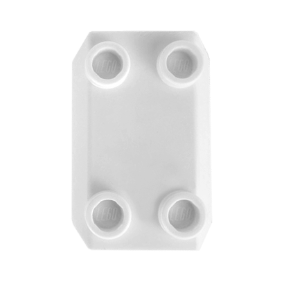 Оружие Lego Plate Modified 2 x 3 Inverted with 4 Studs Щит 30166 6188400 White 2шт Б/У - Retromagaz