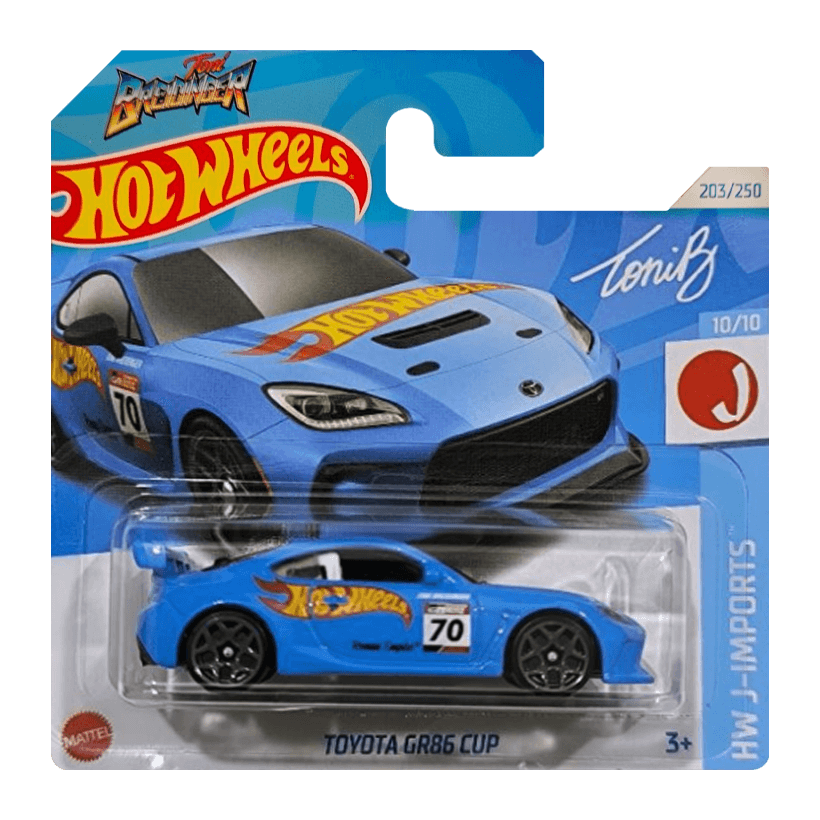 Машинка Базовая Hot Wheels Toyota GR86 Cup J-Imports 1:64 HRY77 Blue - Retromagaz
