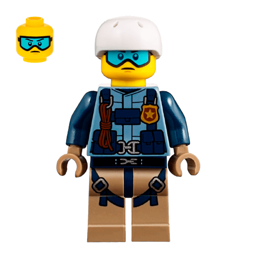 Фигурка Lego Police 973pb3029 Mountain Officer Male City cty0853 Б/У - Retromagaz
