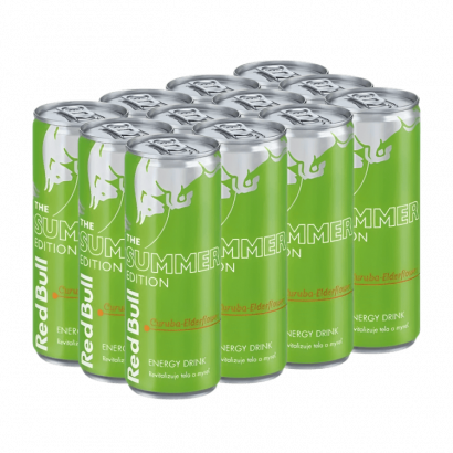 Набір Напій Енергетичний 12шт Red Bull Summer Edition Curuba Elderflower 250ml - Retromagaz