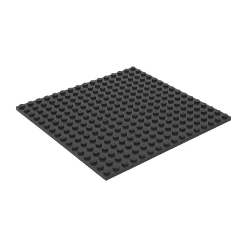 Пластина Lego Звичайна Plate with Underside Ribs 16 x 16 91405 6004927 Dark Bluish Grey Б/У - Retromagaz