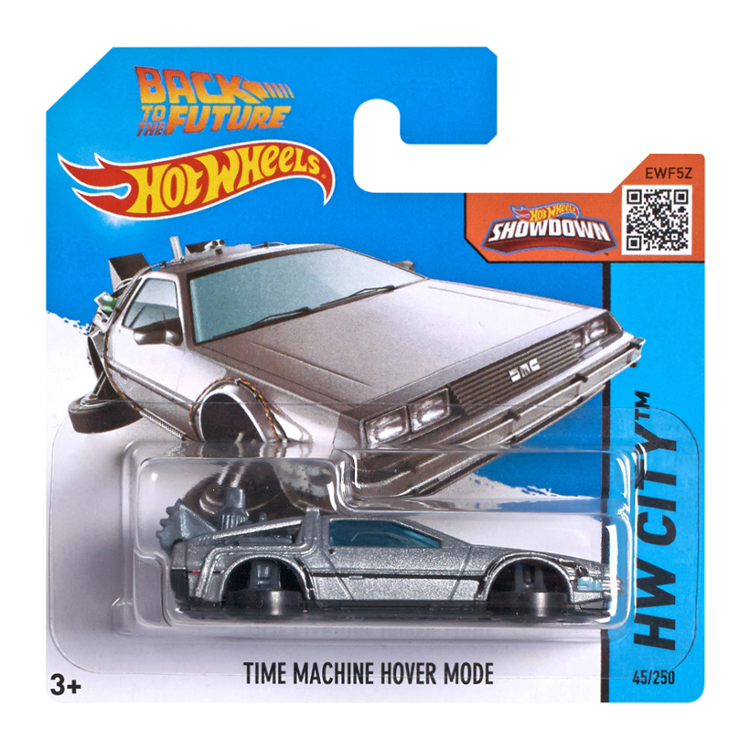 Машинка Базовая Hot Wheels Back to the Future Time Machine - Hover Mode DeLorean DMC-12 City 1:64 CFG79 Silver - Retromagaz
