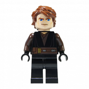 Фігурка Lego Джедай Anakin Skywalker Large Eyes Dark Brown Arms Star Wars sw0317 Б/У - Retromagaz