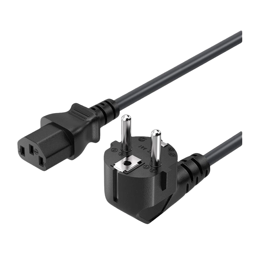 Кабель Colorway Живлення 3 pin EU CEE7/7-C13 Black 1.8m Новий - Retromagaz