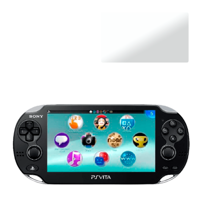 Набір Консоль Sony PlayStation Vita Модифікована 64GB Black + 5 Вбудованих Ігор Б/У  + Скло RMC Trans Clear Новий + Чохол М'який  Новий - Retromagaz