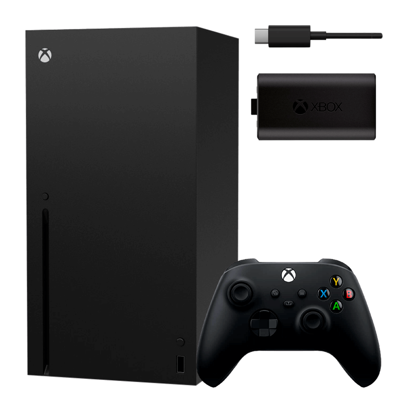 Набір Консоль Microsoft Xbox Series X 1TB Black Б/У  + Акумулятор Play and Charge Kit + Кабель USB Type-C Новий + Геймпад Бездротовий - Retromagaz