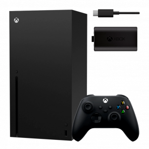 Набор Консоль Microsoft Xbox Series X 1TB Black Б/У + Геймпад Беспроводной + Аккумулятор Play and Charge Kit + Кабель USB Type-C Новый Набор Консоль Microsoft Xbox Series X 1TB Black Б/У + Геймпад Беспроводной + Аккумулятор Play and Charge Kit + Кабель USB Type-C Новый - Retromagaz