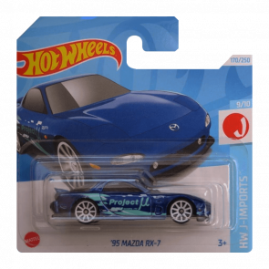 Машинка Базовая Hot Wheels '95 Mazda RX-7 J-Imports 1:64 HTD97 Blue - Retromagaz